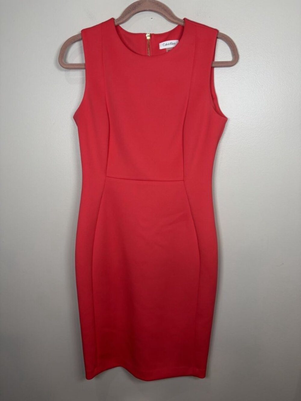 Calvin Klein Sheath Scuba Dress Size 8 Work Career Event